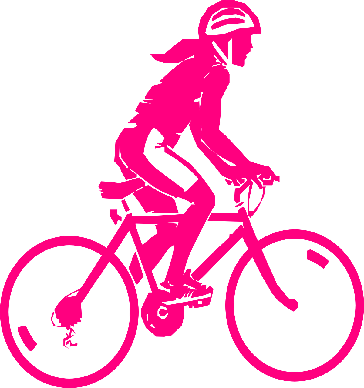 女性の自転車ヘルメット