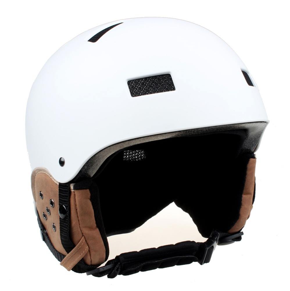 CE ASTM 保護 ABS シェルと EPS ライナー スキー スノー ヘルメット レザー イヤーマフ付き