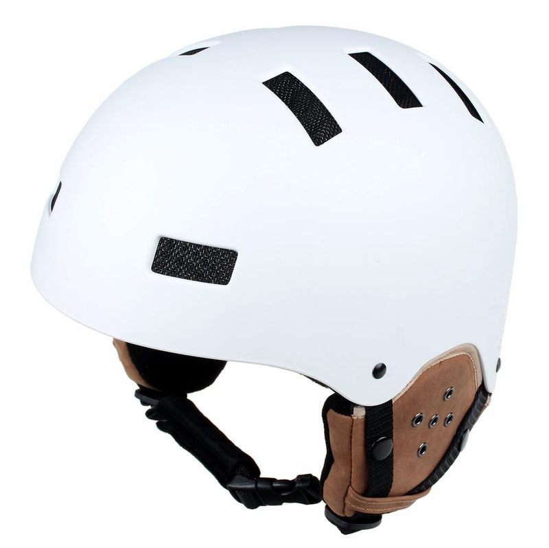CE ASTM 保護 ABS シェルと EPS ライナー スキー スノー ヘルメット レザー イヤーマフ付き