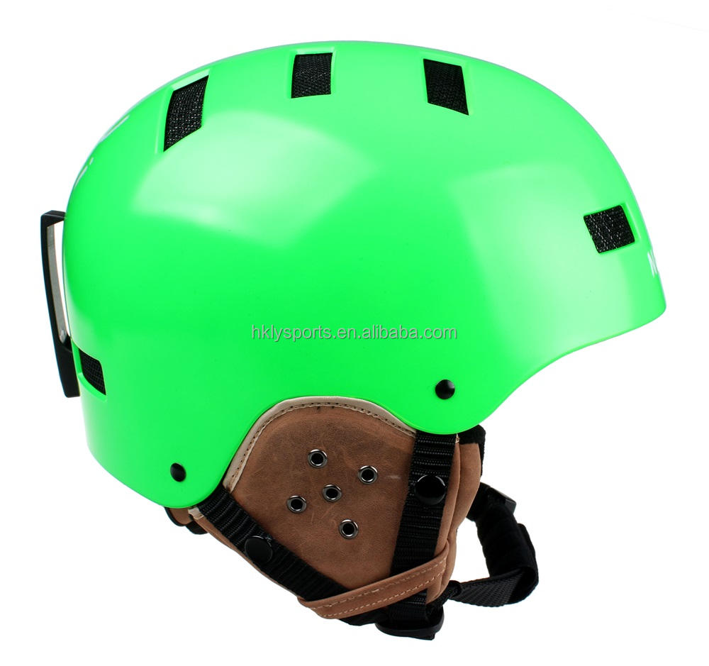 レザースキーヘルメット ABS スノーボードヘルメット OEM ヘルメット